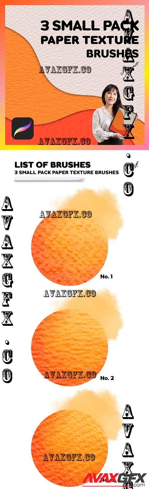 Procreate Paper Brush | 3 Paper Texture Procreate Brushes - 42902180