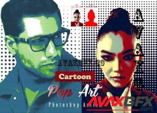 Cartoon Pop Art Photoshop Action - 12726797