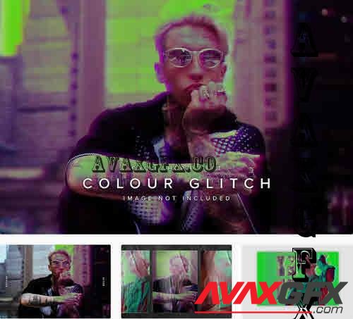 Color Glitch PSD Photo Effect - 4SJRSAX