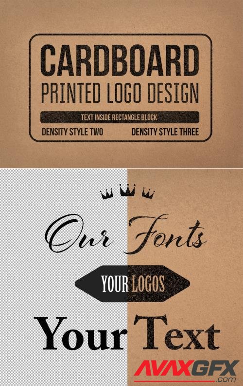 Adobestock - Cardboard Print Text Style 451703852