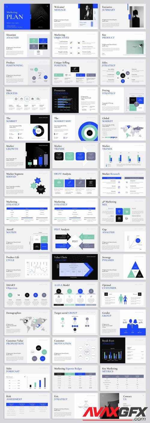 Adobestock - Marketing Plan Presentation Layout 532557294