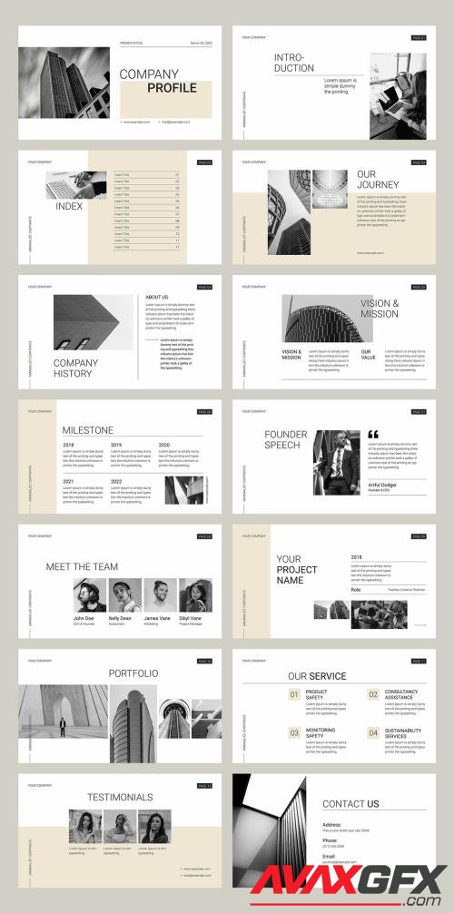 Adobestock - Company Profile Presentation Layout 532557293