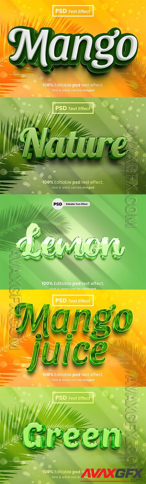 Psd style text effect editable set vol 150