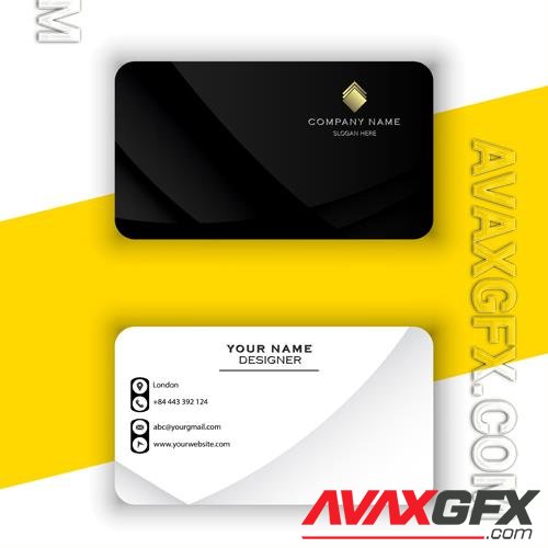 Vector stylish black or white business card template