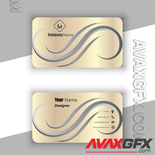 Vector golden business card template