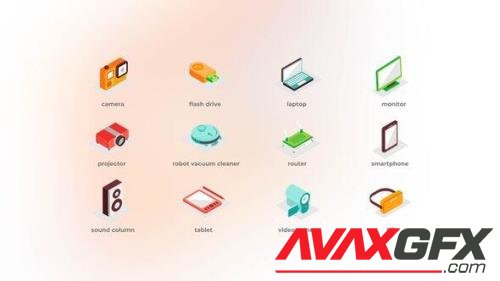 Videohive - Electronics - Isometric Icons 43384938