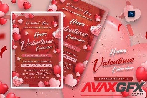 Valentine Party Flyer Temlpate 67AVJAQ