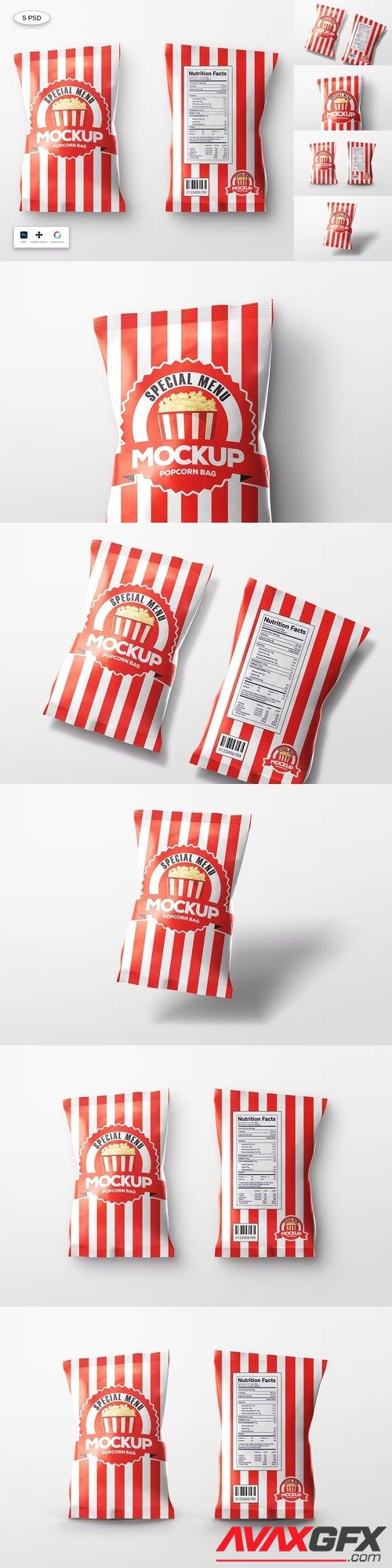 Popcorn Bag Mockup 6BQE6KB