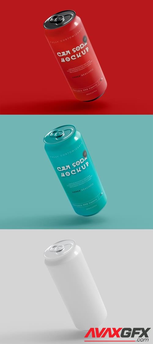 Adobestock - Cylindrical Soda Can Mockup 442175926