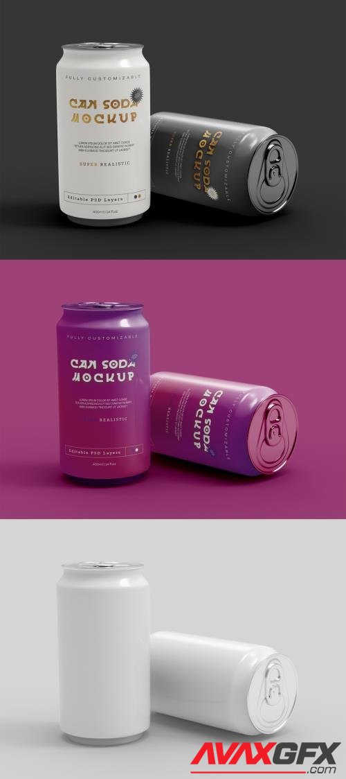 Adobestock - Two Cylindrical Soda Can Mockup 442175917