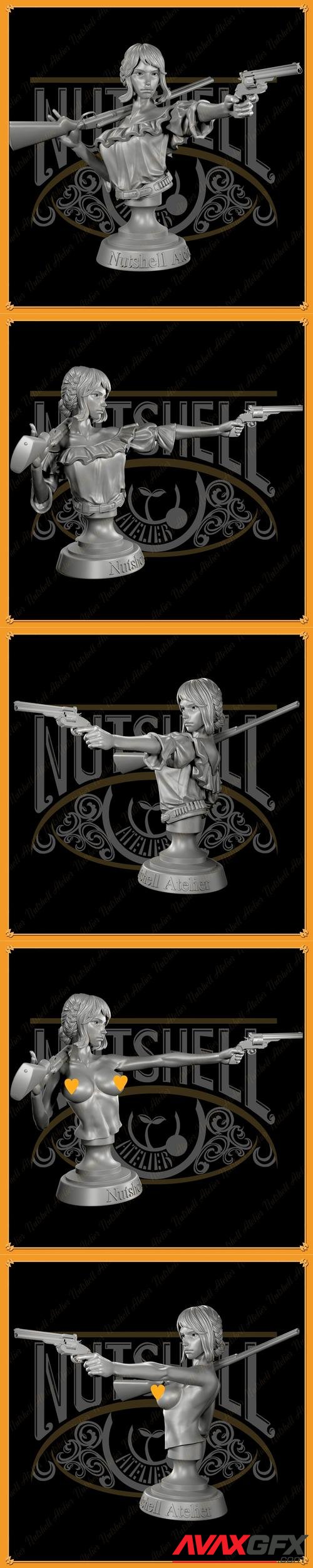 Nutshell Atelier - Gunslinger 01 Bust – 3D Print