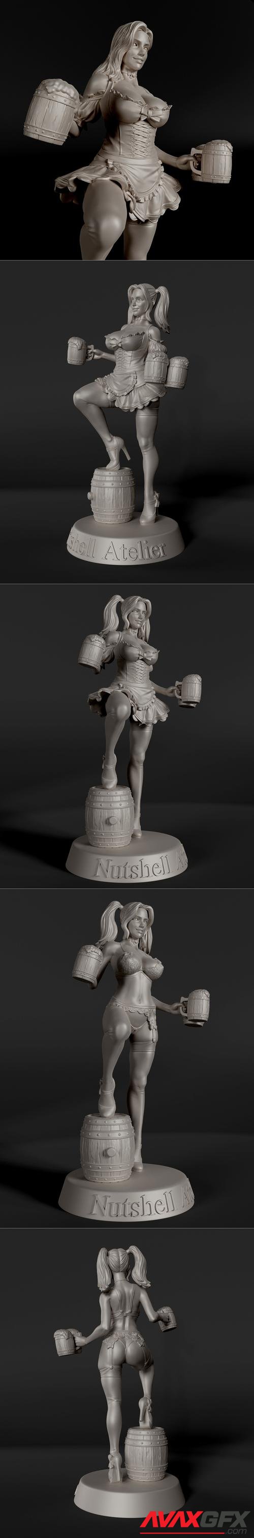 Nutshell atelier - Barmaid Girl – 3D Print