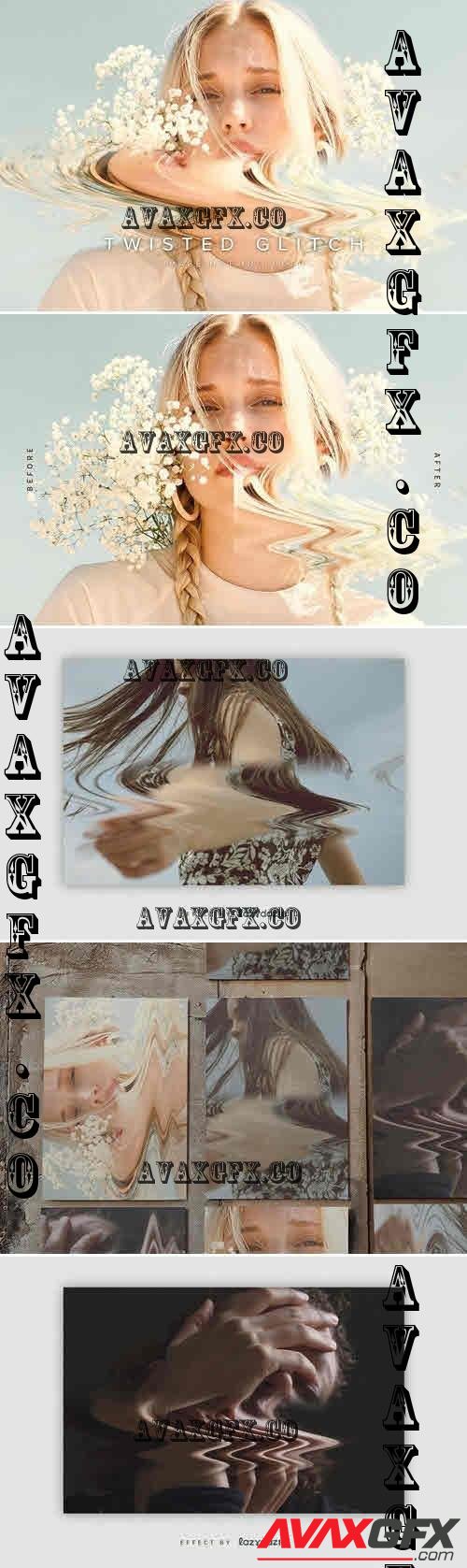 Glitch Wave PSD Photo Effect - HPQXCLR