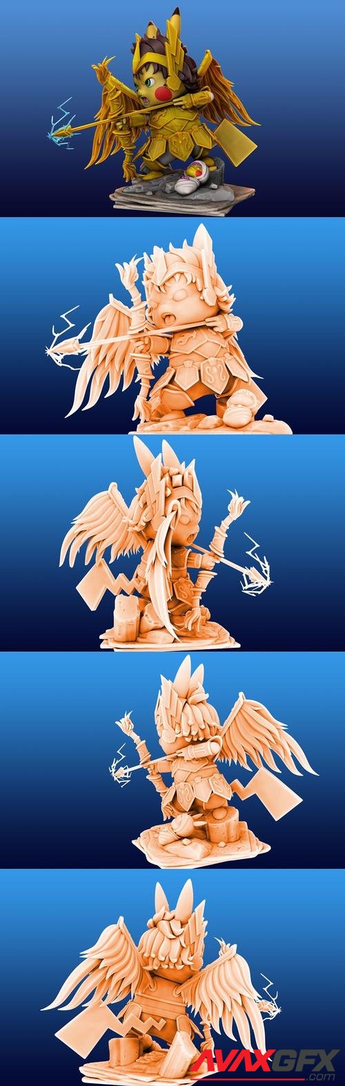 Pikachu Knight of the Zodiac Aiolos Cosplay – 3D Print