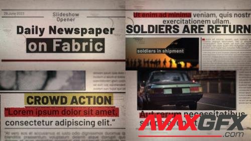 Videohive - Daily Newspaper on Fabric 43278214