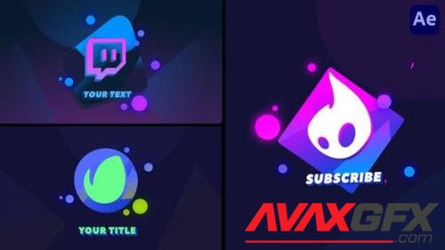 Videohive - 2D Cartoon Neon Logo Animations [After Effects] 43300822