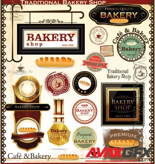 Vector bakery badges and labels