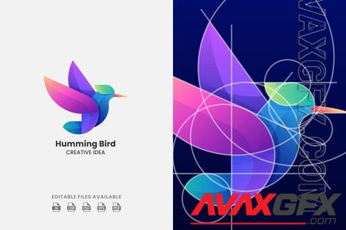 Humming Bird Gradient Colorful Logo