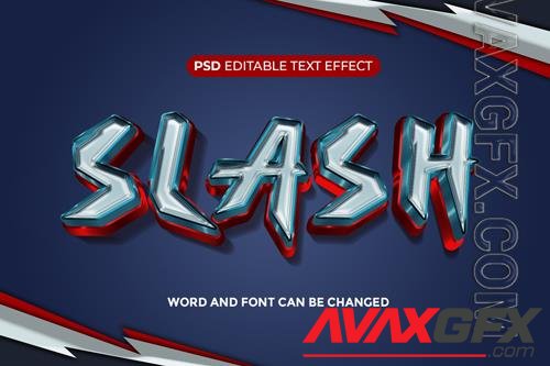 PSD slash text effect photoshop 3d layer