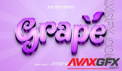 PSD grape modern text style effect