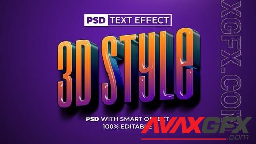 PSD 3d text effect colorful style editable text effect