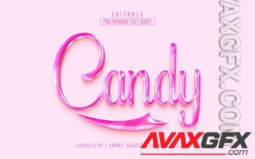 Candy 3d editable psd text effect style