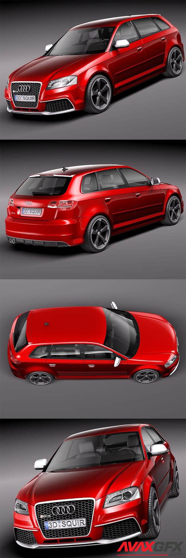 Audi RS3 Sportback 2012 3D Model