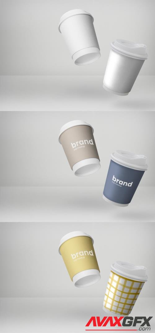 Adobestock - Disposable Paper Cups Mockup 437107534