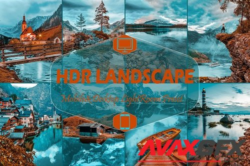 12 HDR Landscape Mobile & Desktop Lightroom Presets - 2428203