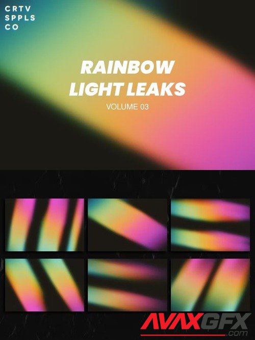 Rainbow Light Leaks Textures Vol. 03 7XPYG7R