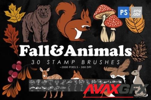 Autumn & Animals Photoshop Stamp Brushes - 2428432