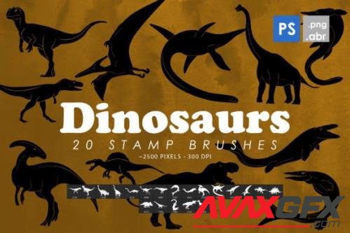 Dinosaurs Photoshop Stamp Brushes - 2428445