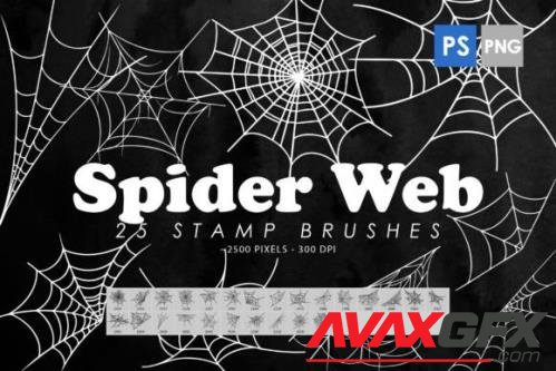 Spider Web Photoshop Stamp Brushes - 2428490