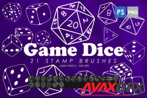 Game Dice Photoshop Stamp Brushes - 2428463