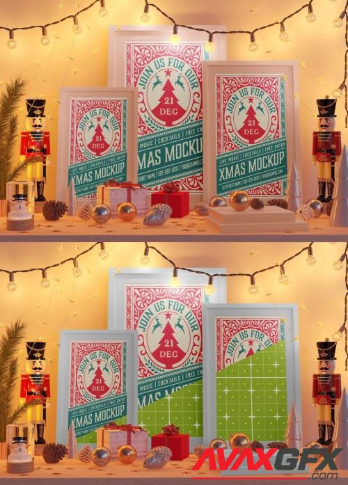 Adobestock - Christmas Scene Poster Mockup 548539656