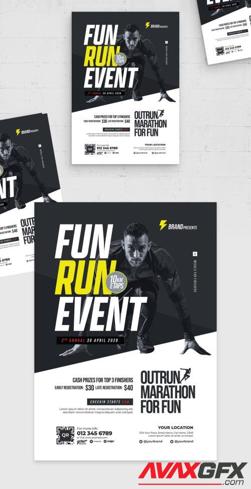 Adobestock - Running Events Flyer Template 547997300