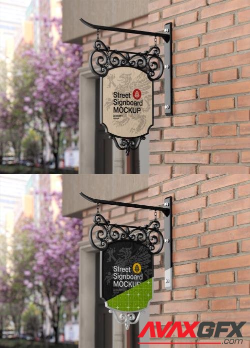 Adobestock - Classic Signboard Wall Mockup 547966447