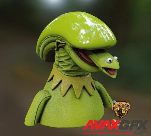 Hex3D - Kermit Xeno Morph – 3D Print