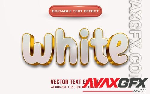 Vector white editable text effect