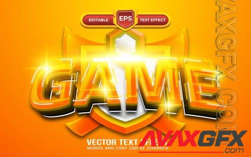 Vector games logo editable text effect