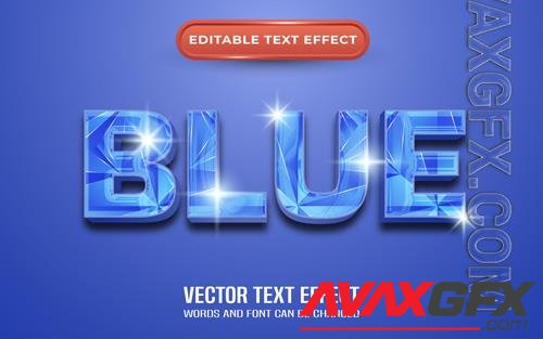 Vector blue editable text effect