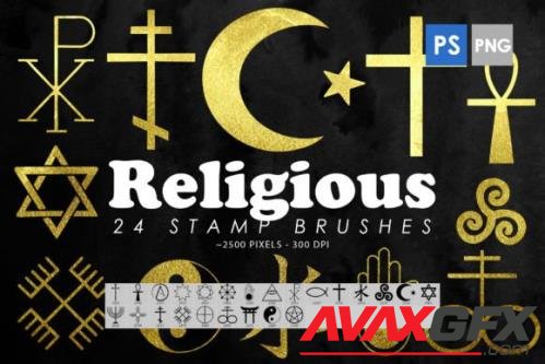 Religious Symbols Photoshop Stamp Brushes - 2428478