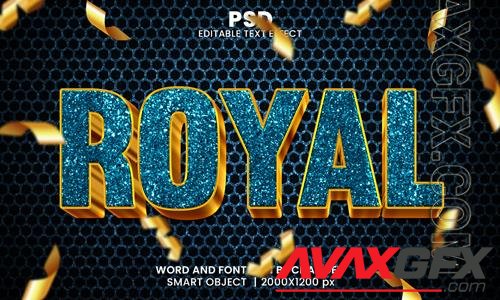 PSD royal luxury 3d editable photoshop text effect style with modern background