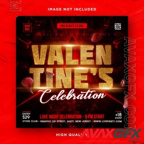 PSD valentines day flyer social media design and night club party flyer template vol 10