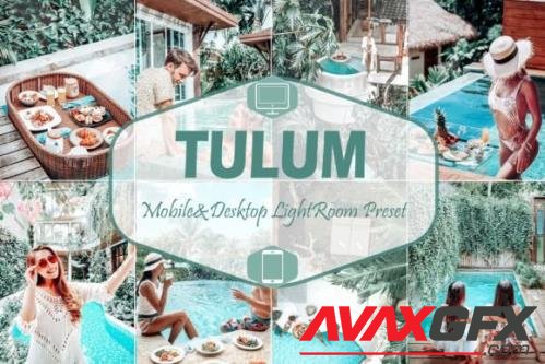 10 Tulum Mobile & Desktop Lightroom Presets, Green Tone - 2429679