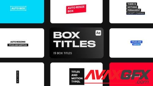 Videohive - Box Titles for After Effects 43427679
