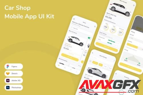 Car Shop Mobile App UI Kit MP7PPBJ