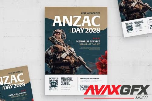 Anzac Day Flyer Template BQK49W6