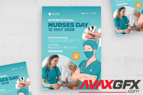 Nurses Day Flyer Template H9XC4FM