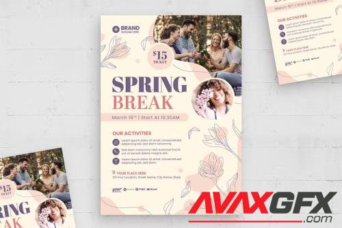 Spring Break Flyer Template U6MVWAF